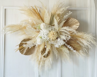 Preserved bouquet Dried flowers Wedding arch,dried Flower Arch, Silk flower arch,pampas Flower arbor, Boho Wedding Centerpieces