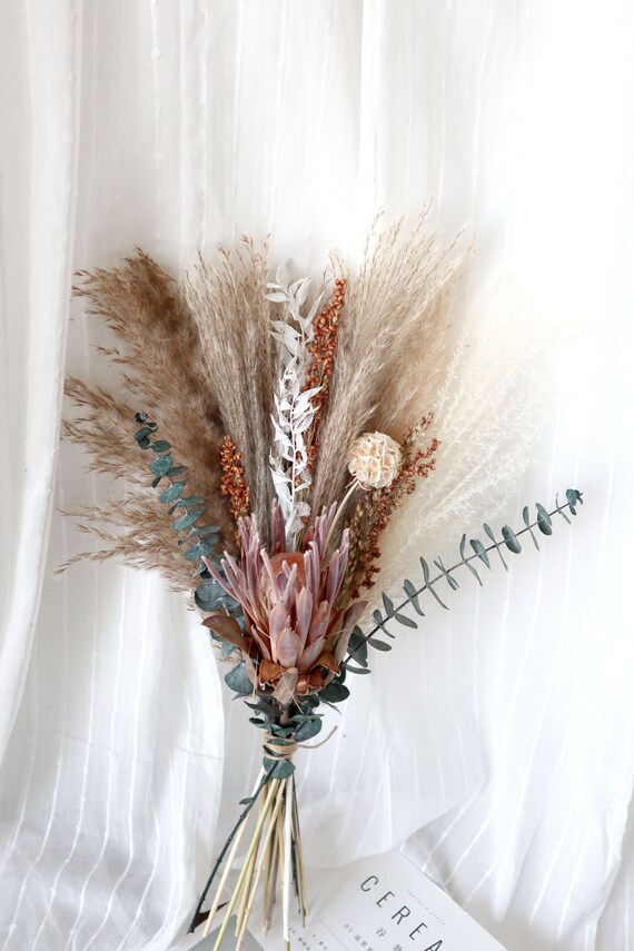 ZJTAPE Erba della pampas - Naturale Fiori Secchi Decorativi, Erba di