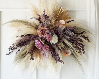 Preserved bouquet Dried flowers Wedding arch,dried Flower Arch, Silk flower arch,pampas Flower arbor, Boho Wedding Centerpieces