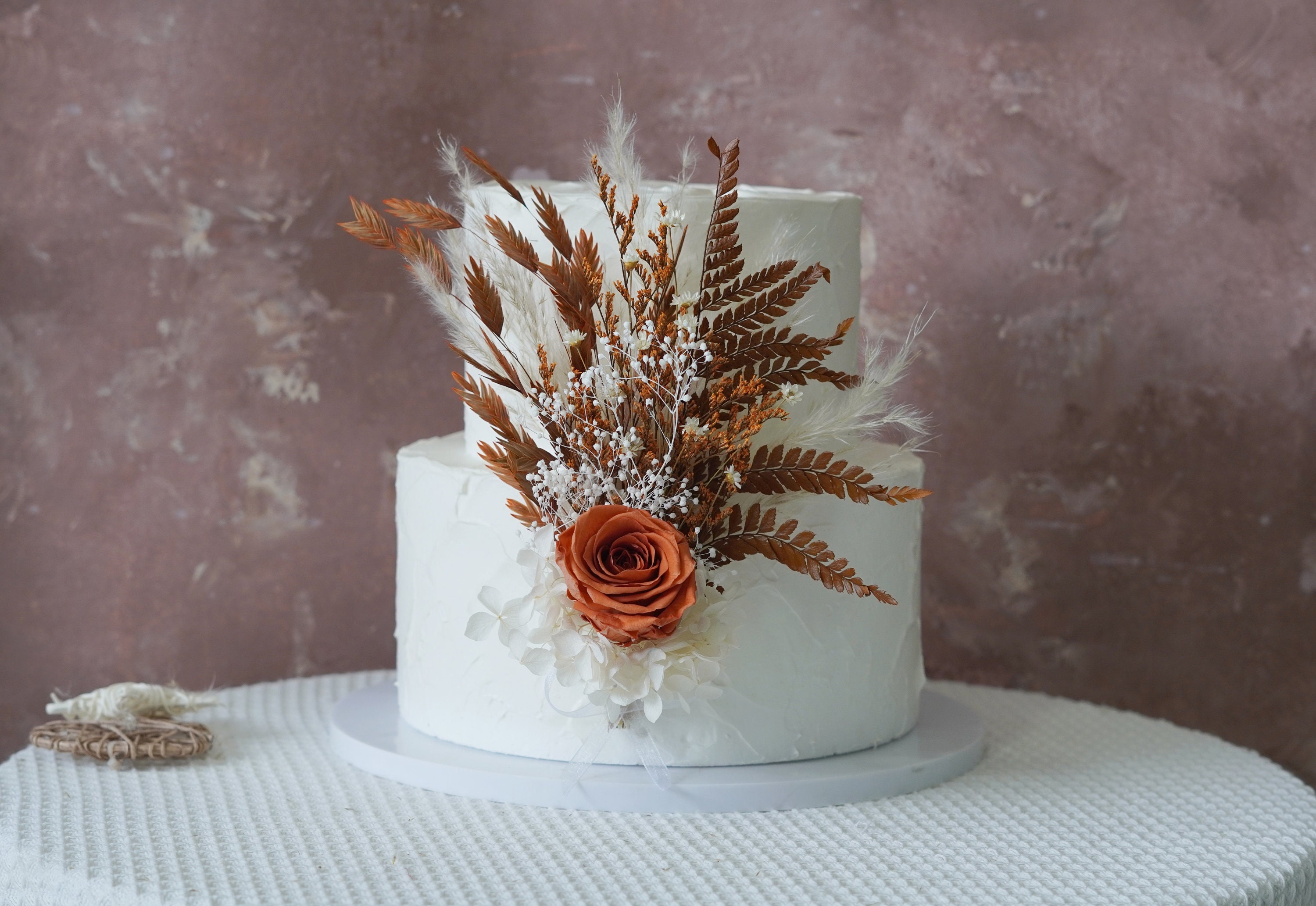 Burnt Orange Cake Topper Set - Rinlong Flower