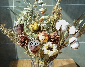 Handmade various styles Size 17.7'' Dried flower bouquet, vase filler, natural home decor, dried flowers , natural flower decor,