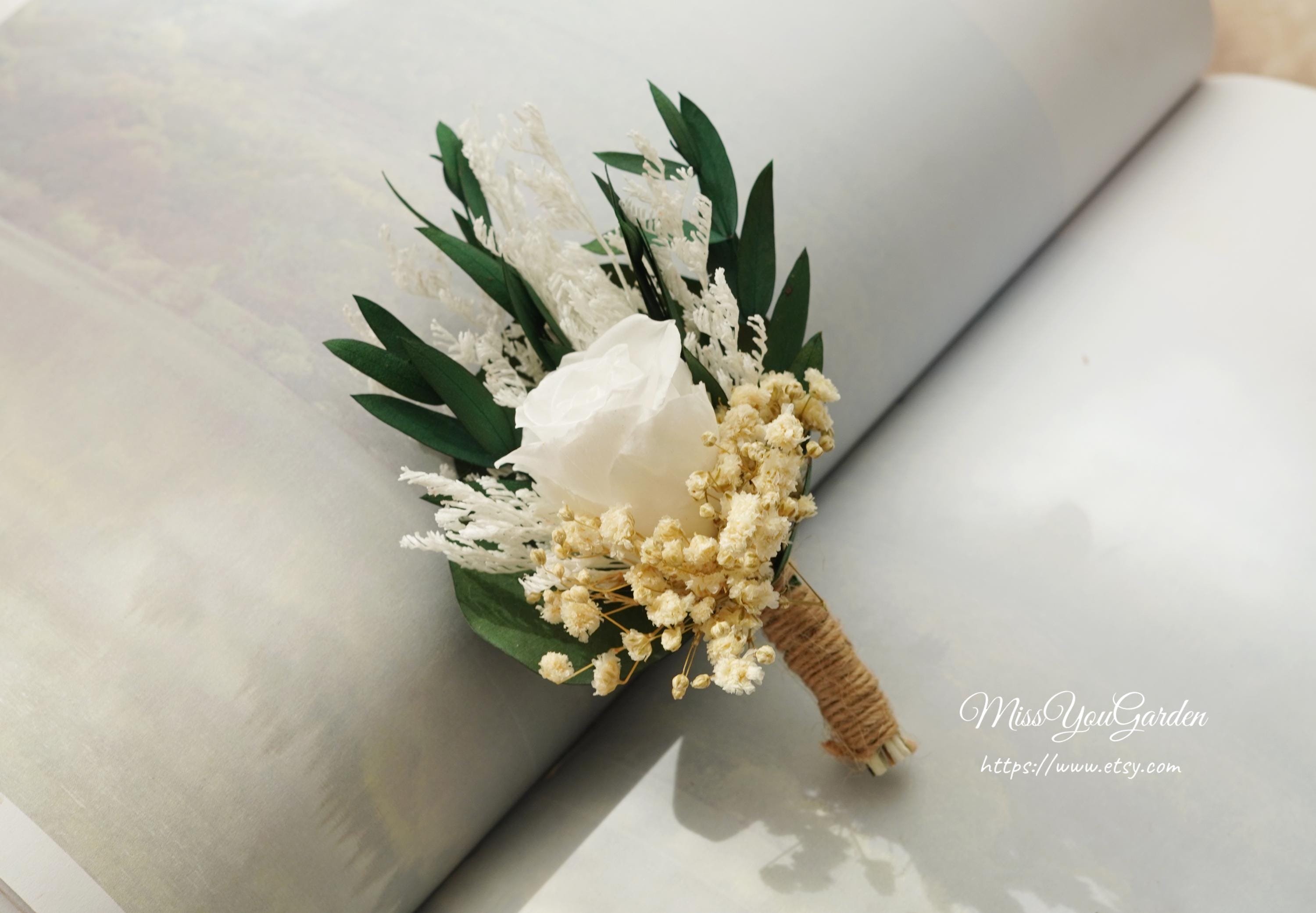 Green Eucalyptus Leaf Wedding Boutonniere,groomsmen Pin,bridegroom