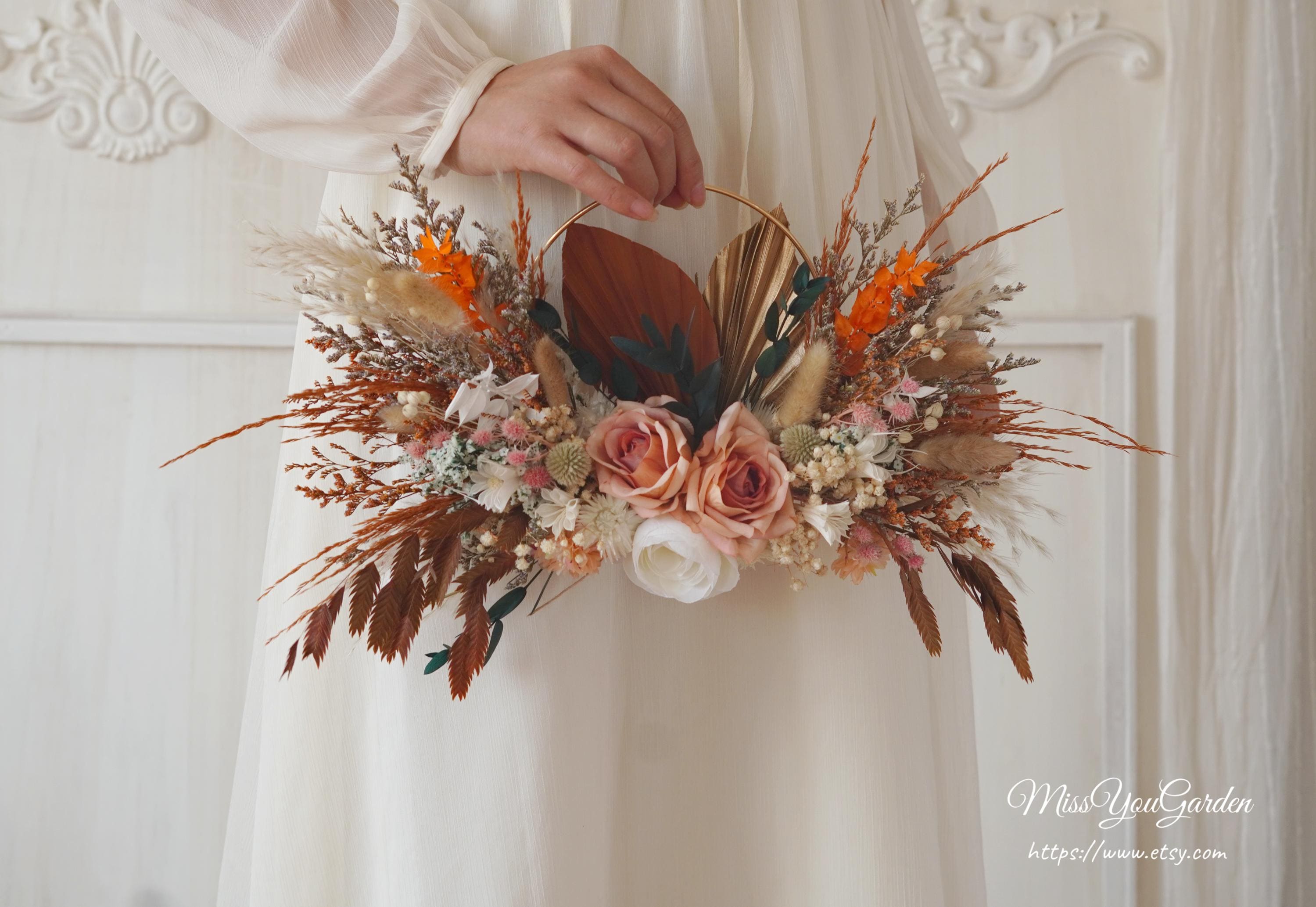 Bouquet Di Pampas Grass Essiccato - 160 Pezzi Decorativi Per Matrimoni Boho E Baby Shower - Foto 12