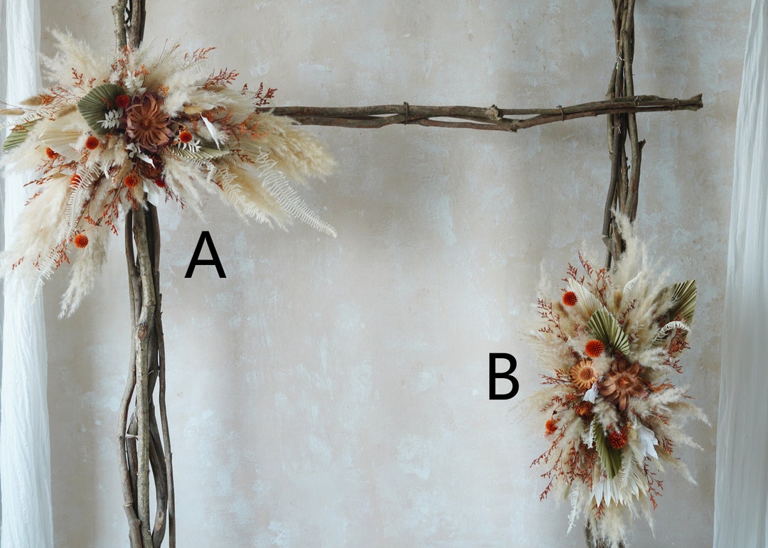 Dried Preserved Flowers Wedding Arch&green Artificial Leaves,flower ...
