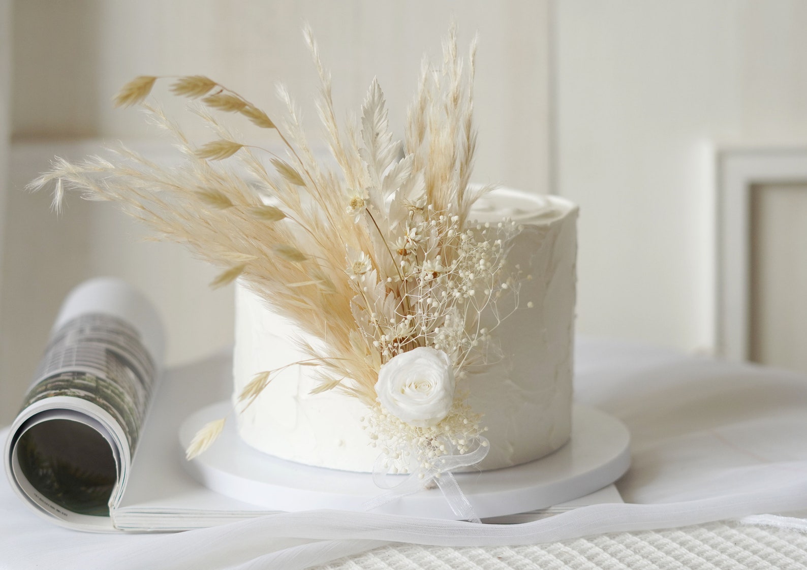 Dried Flowers Cake Topper Dried Flowers Cake Topper Cake Etsy