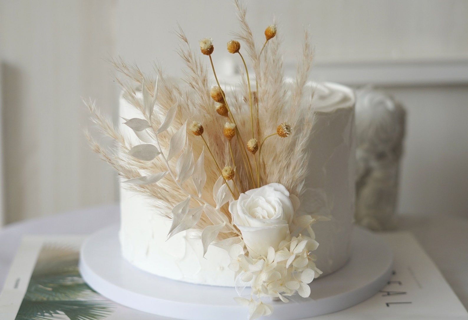 Dried Flowers Cake Topper Dried Flowers Cake Topper Cake Etsy
