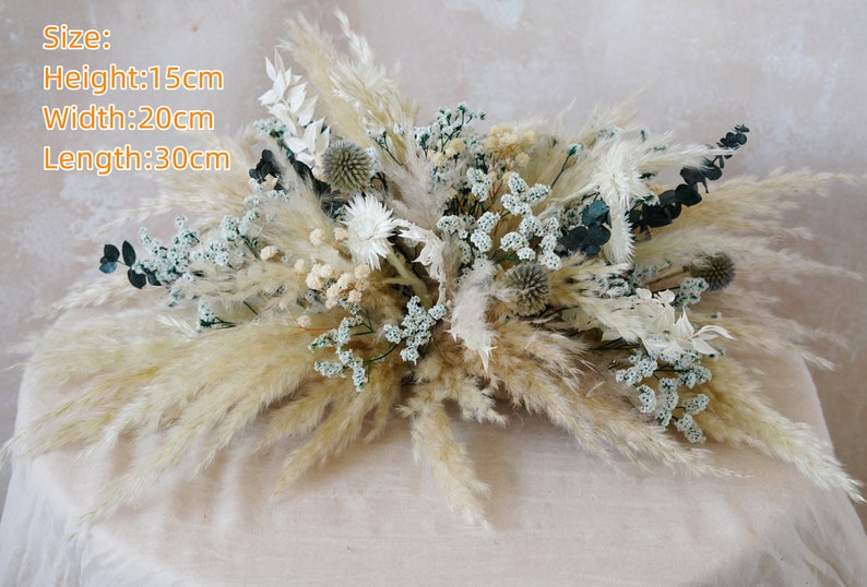 Crystal Grass Eucalyptus Leaf Bluish green Table Flowers,Flower Swag Backdrop,Preserved Roses,Bohemian Wedding Centerpieces,30cm20cm15cm Table flower