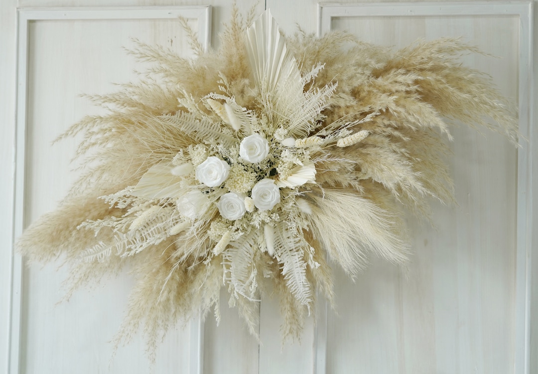 Arche de mariage de fleurs séchées, bouquet préservé, arche de fleurs