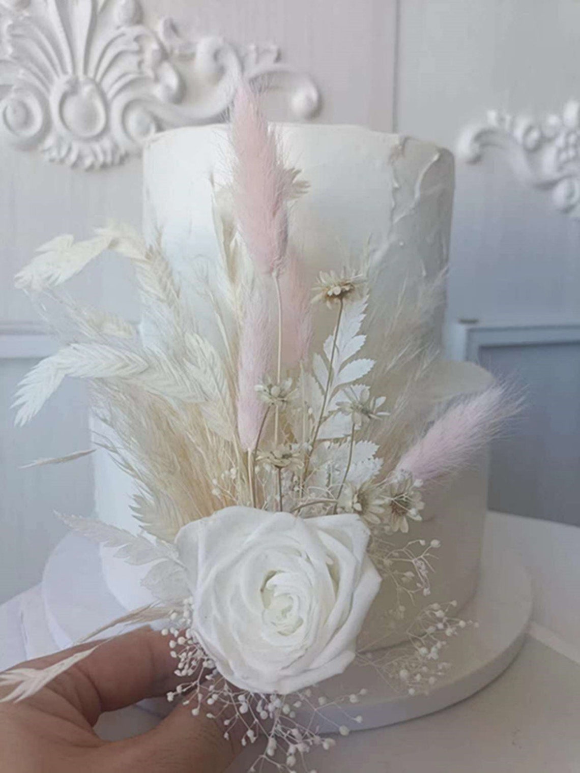 Dried Flowers Cake Topper Dried Flowers Cake Topper Cake Etsy