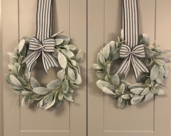 Small Lambs Ear Farmhouse Wreath