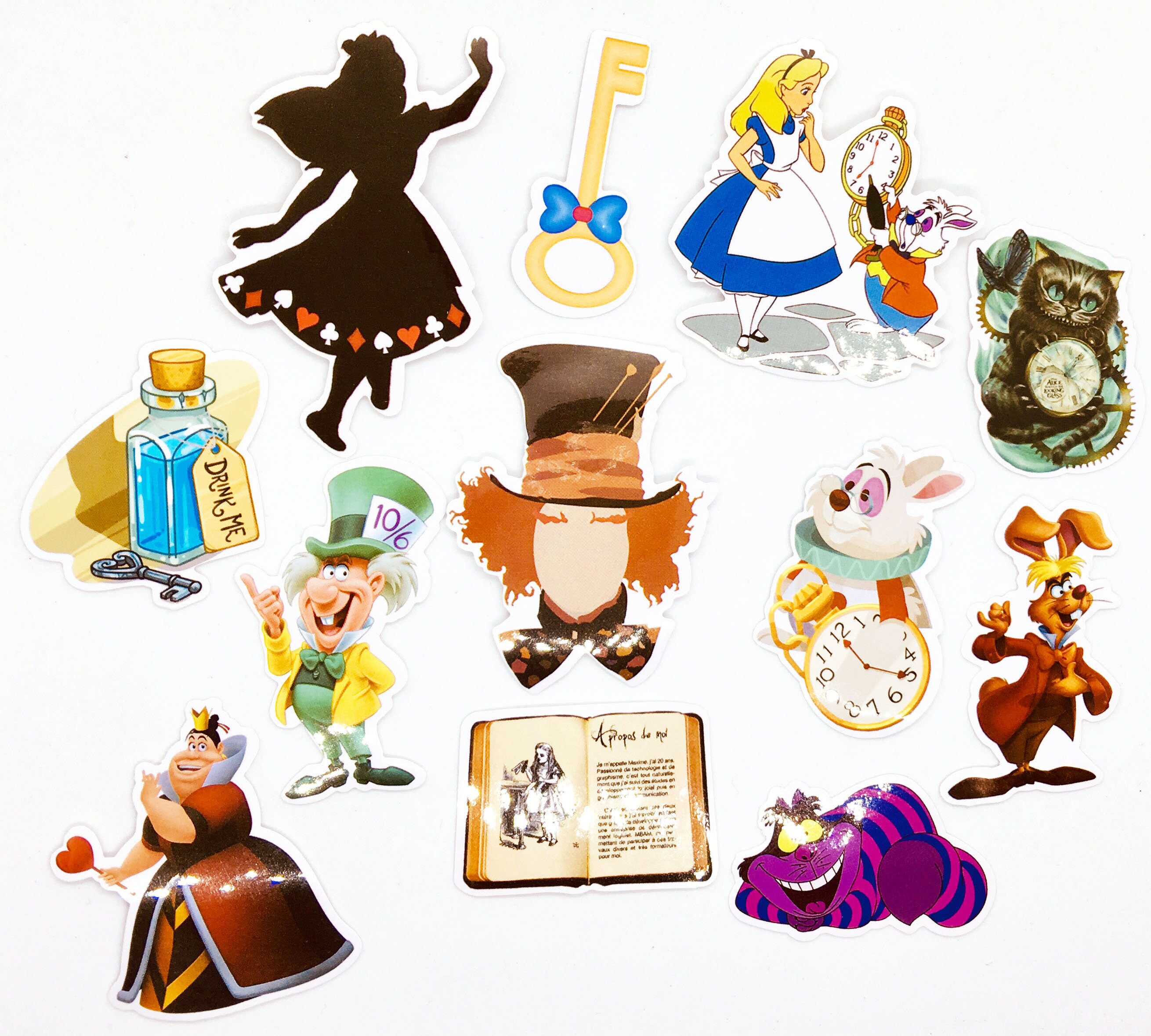 14 Mixed Alice in Wonderland Stickers for Planner Journal Etsy