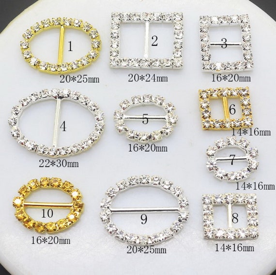 50 pcs Pearls Round Buckle Invitation Ribbon Slider Wedding Supply 24mm