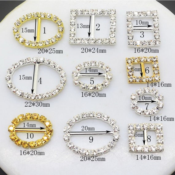50 pcs Pearls Round Buckle Invitation Ribbon Slider Wedding Supply 24mm