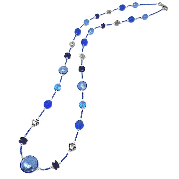 Eccentric Long Necklace in Murano Glass