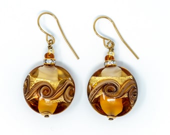 Cosmic Earrings in Murano Glass - (4cm)