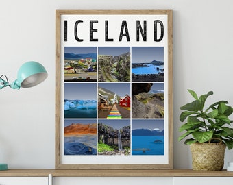 IJsland Print, Ring Road, Reizen Print, Aangepaste Gift, Gepersonaliseerde Gift