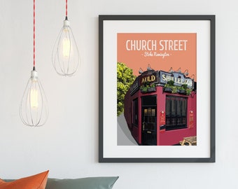 Church Street print, Stoke Newington print, Church Street, Stokey print, Hackney print