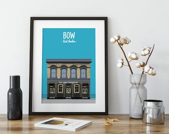 Bow print, The Lord Tredegar pub, East London print