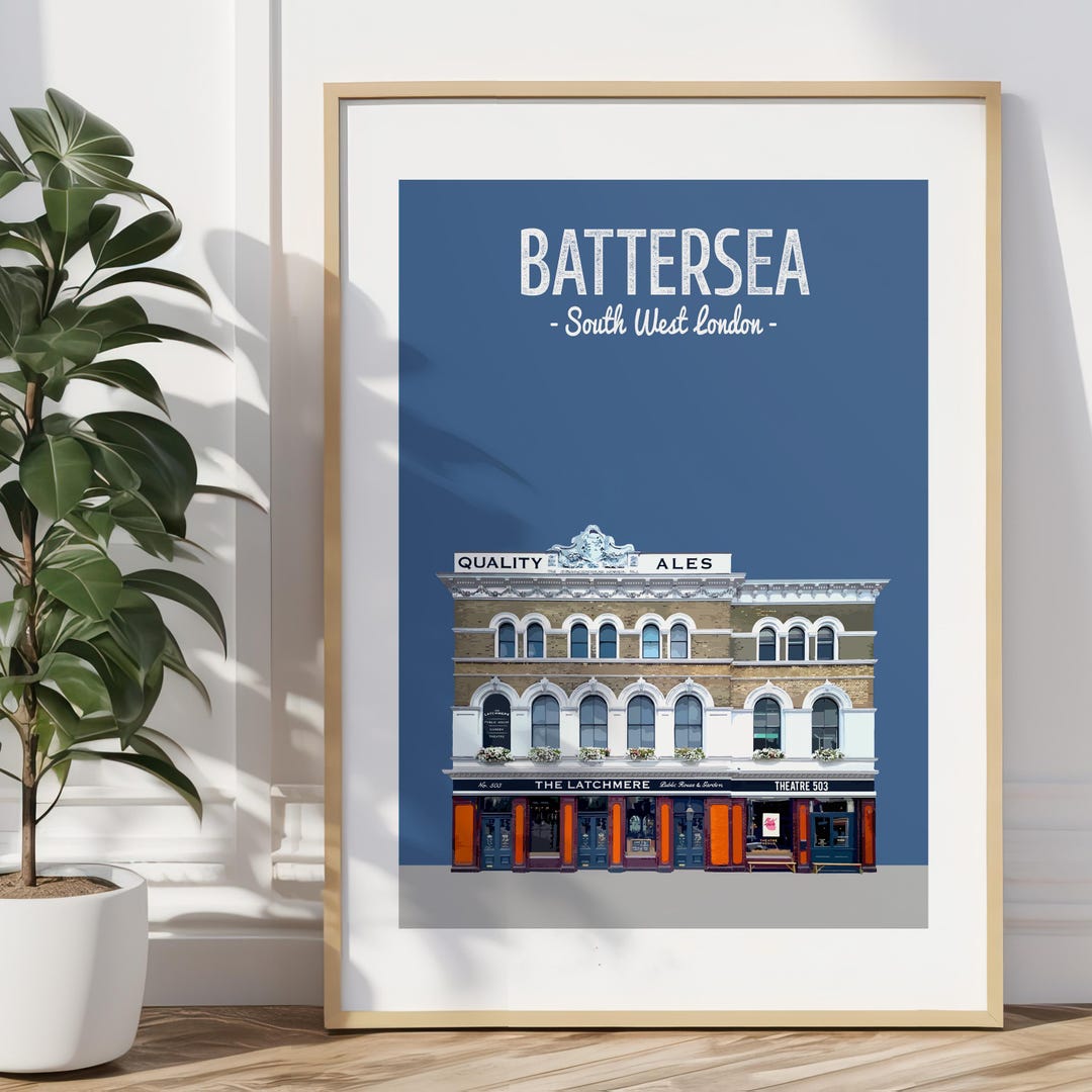 Battersea Poster Print, the Latchmere, South West London, Local Pub ...