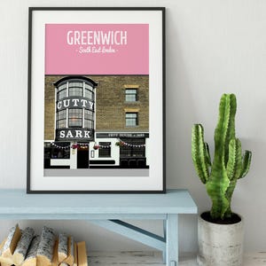 Greenwich Print, The Cutty Sark pub, South East London print
