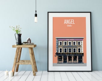 Angel Print, The York pub, Islington print, King's Cross, North London