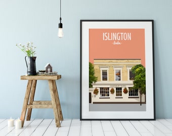 Islington Print, The Canonbury Tavern Print, The Canonbury Tavern, Canonbury Square