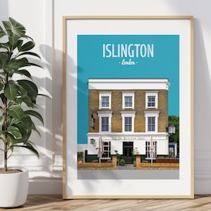 Grabado de Islington, The De Beauvoir Arms, grabado del norte de Londres