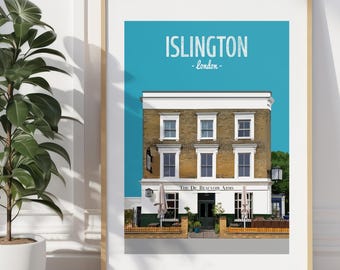 Islington print, The De Beauvoir Arms, North London print