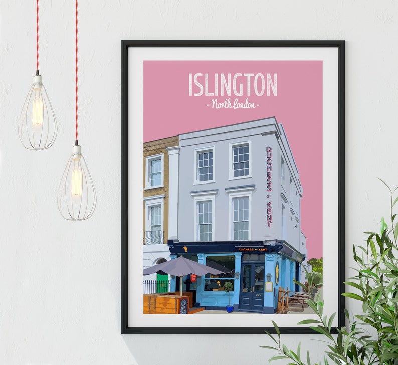 Islington Poster Print, The Duchess of Kent Pub, North London, British Pubs, English Pub image 2