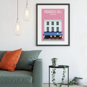 Primrose Hill print, The Lansdowne pub, North West London Print, Camden print