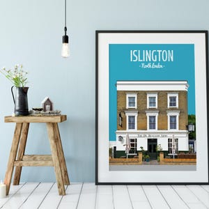 Grabado de Islington, The De Beauvoir Arms, grabado del norte de Londres