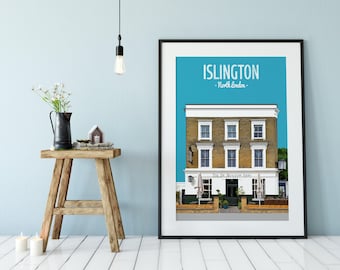 Estampe Islington, The De Beauvoir Arms, Estampe nord de Londres