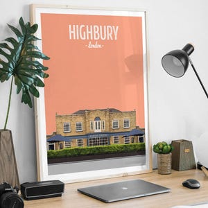 Highbury print, The Alywn Castle pub, Islington print, Local pub