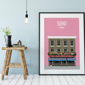 Soho print, The Nellie Dean pub, English pub, British pub, historic pub,