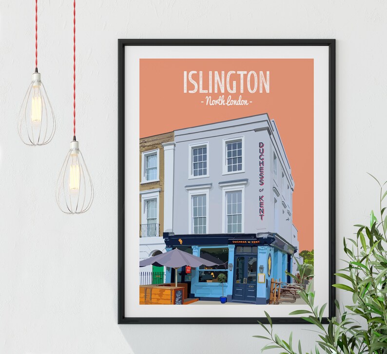 Islington Poster Print, The Duchess of Kent Pub, North London, British Pubs, English Pub image 4