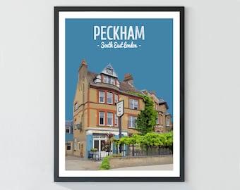 Peckham Poster Print, The Clock House, South East London Print, Pub Print