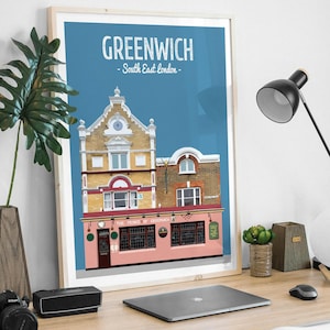 Greenwich Print, The Prince of Greenwich, South East London print.