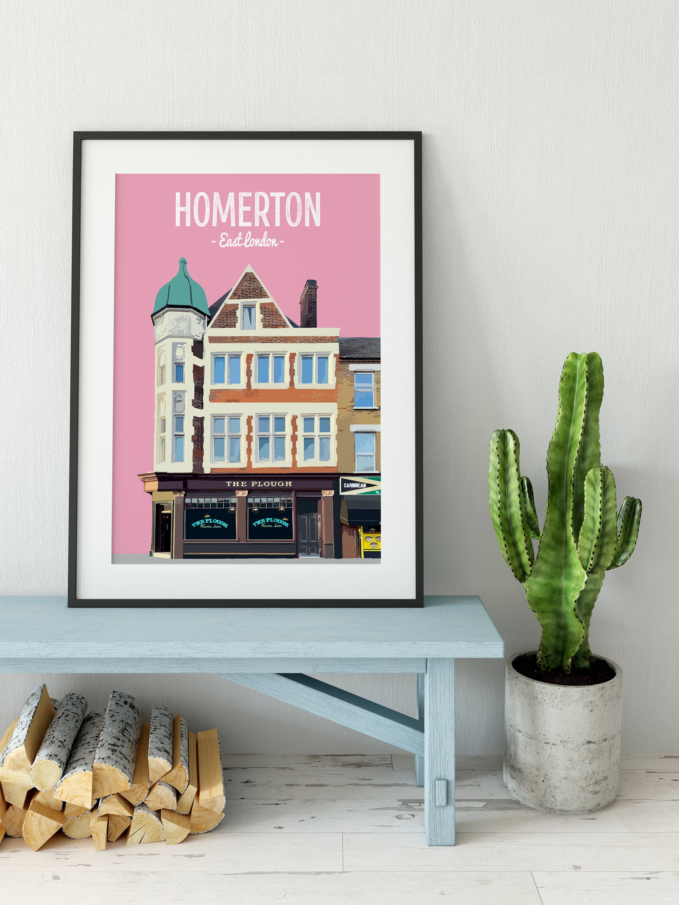Prints The Plough Pub East London Print Hackney Print Poster Homerton