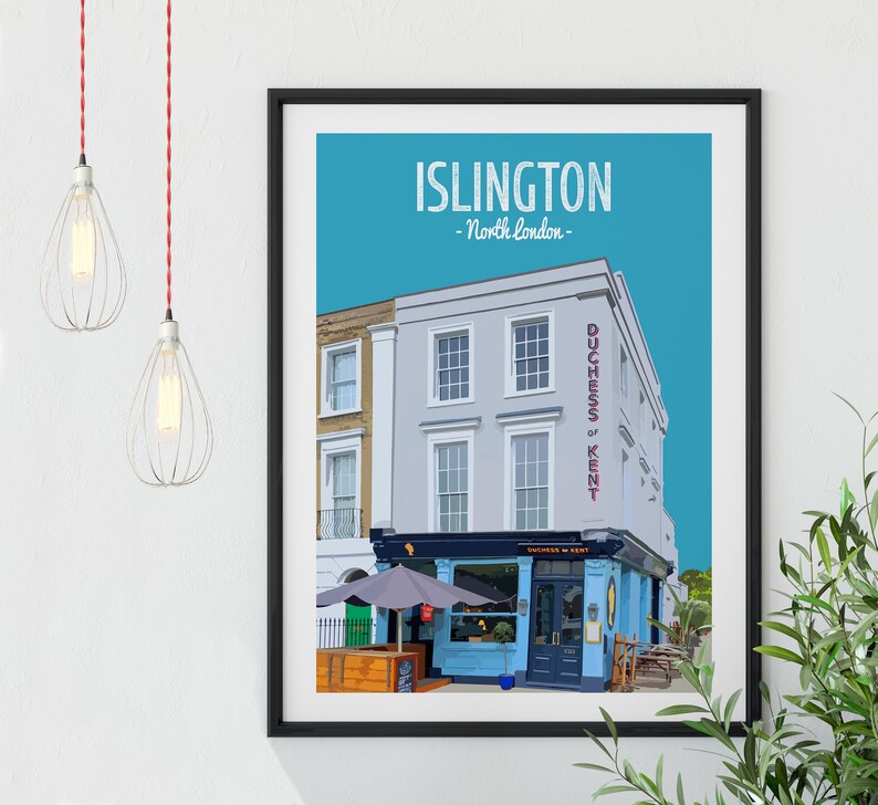 Islington Poster Print, The Duchess of Kent Pub, North London, British Pubs, English Pub image 3