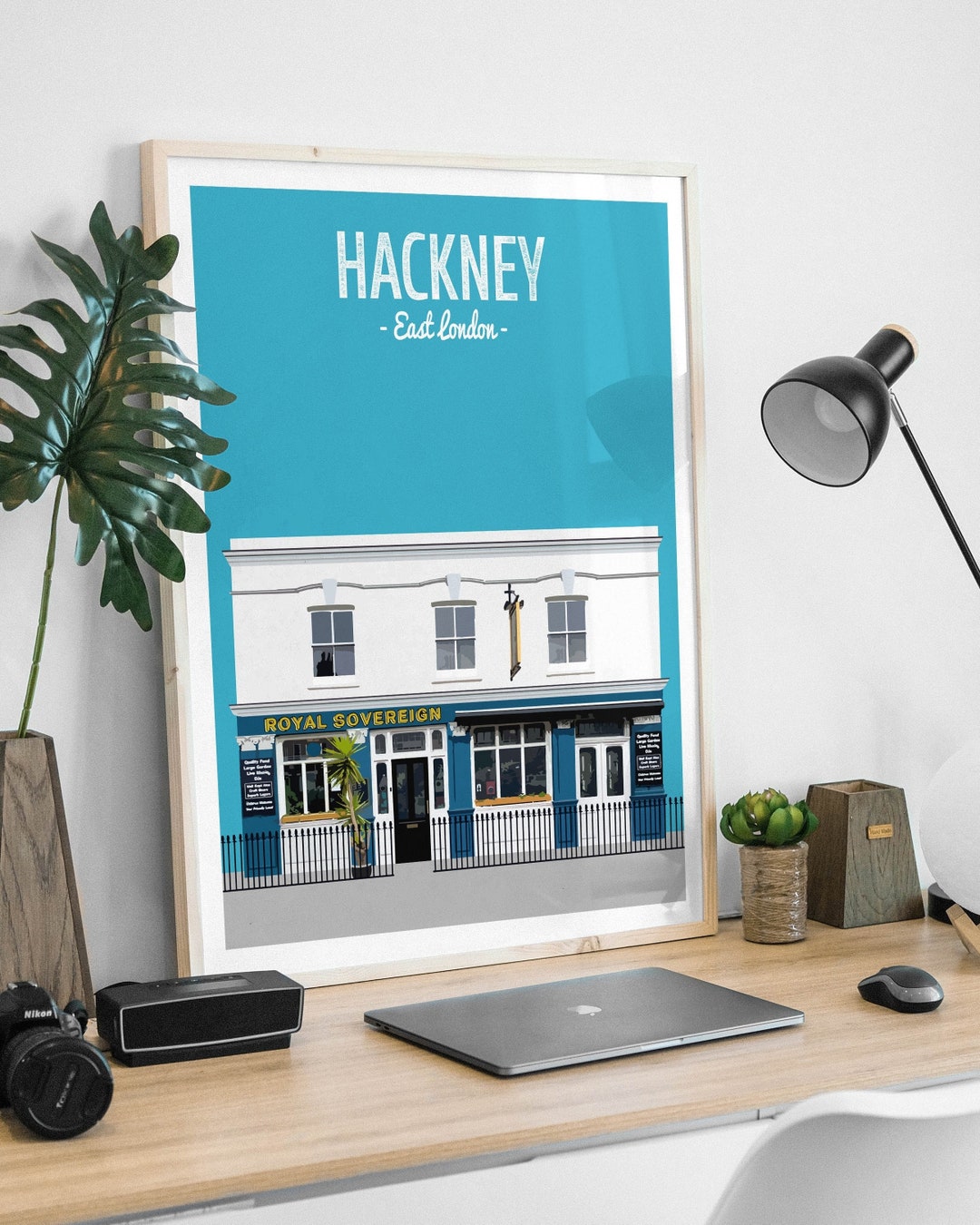 Hackney Print, the Royal Sovereign Pub, London, E5 Print Etsy