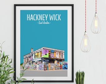 Impression Hackney Wick, The Lord Napier (abandonné), musée d&#39;art, hackney, est de Londres