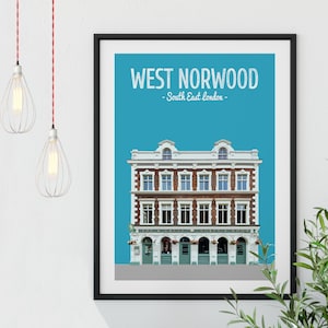 Stampa di West Norwood, pub The Great North Wood, South East London, West Dulwich