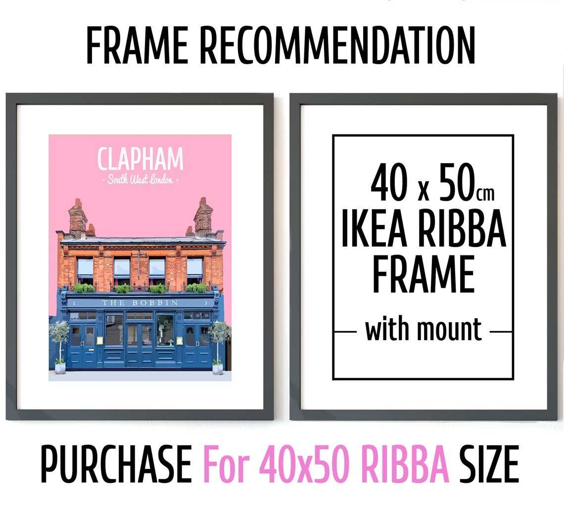 Homerton Print Poster The Adam and Eve Pub Hackney Etsy