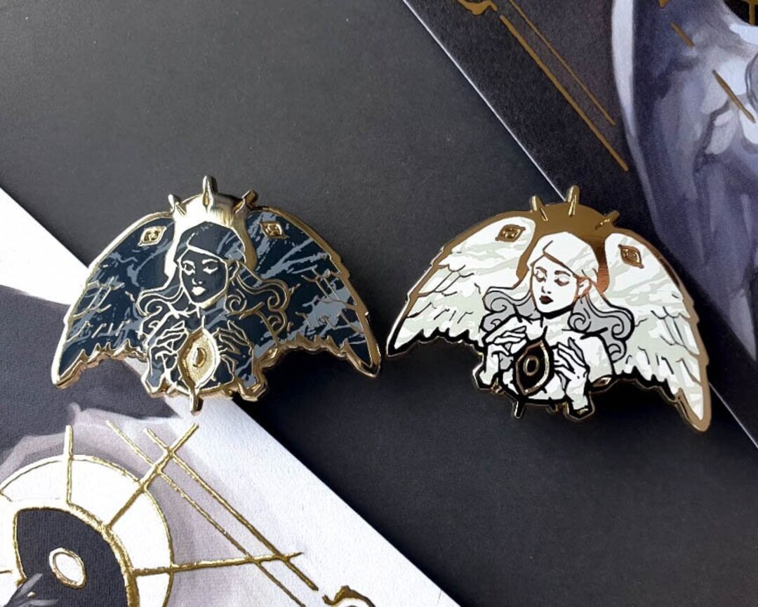 Marble Angel Pins Gold Plated Hard Enamel Wings of Marble - Etsy 日本