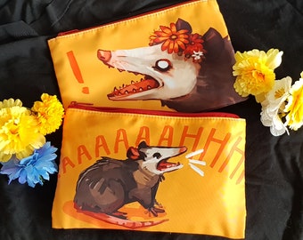 Screaming Opossum Zipper Bag - Briefpapier of Cosmetische Pouch - Dubbelzijdige Print