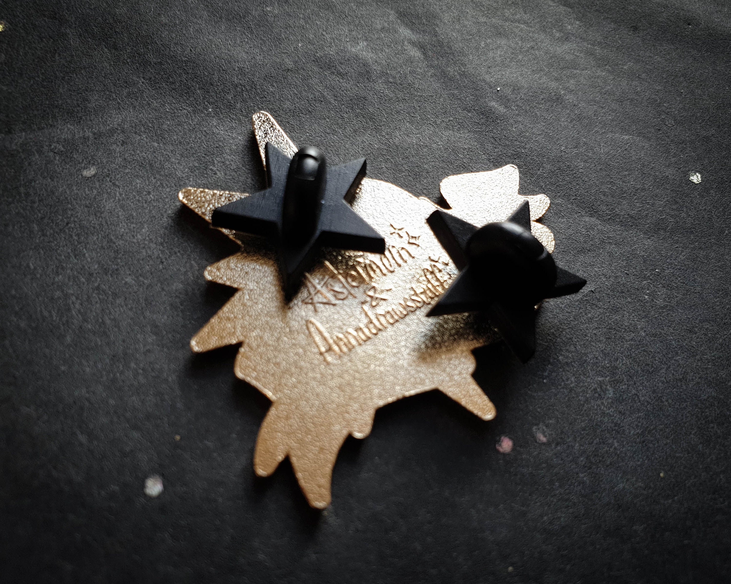 The Eclipse - Hard Enamel Pin, Gold Plating - Black/white