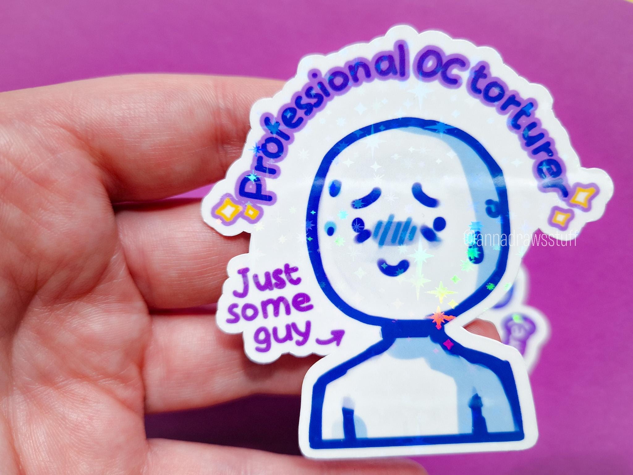 Sticker Drawing Oc Funny OC Stickers - 3 Inch Holographic Vinyl Stickers - Etsy