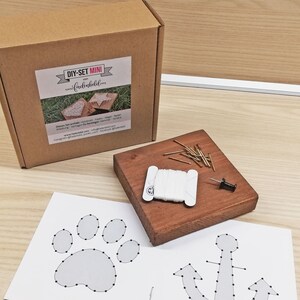 Fadenbild Bastelset Mini (10 x 10 cm) | String Art zum Selbermachen | Do–it-yourself