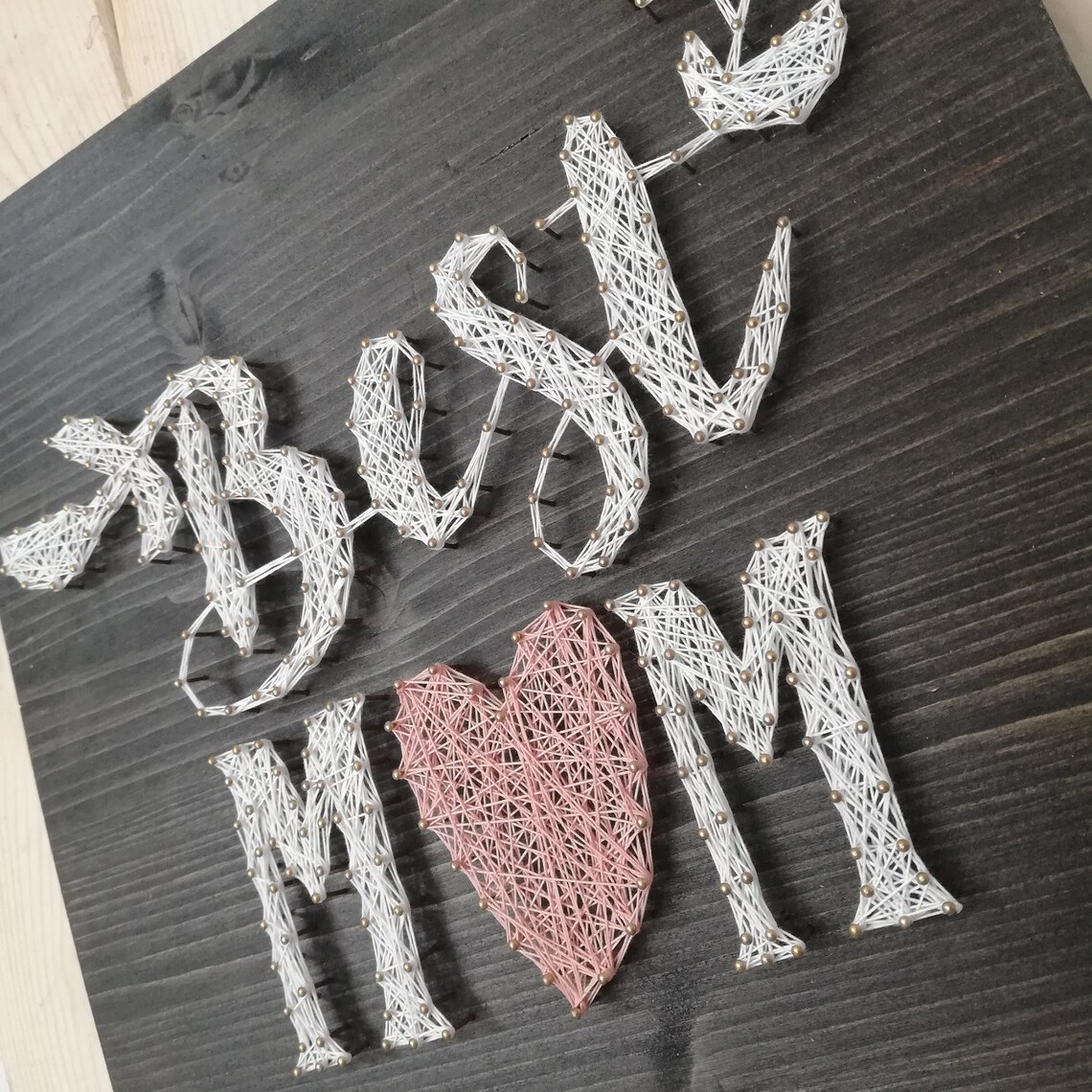 DIY String Art Fadenbild Bastelset Best Mom | Etsy
