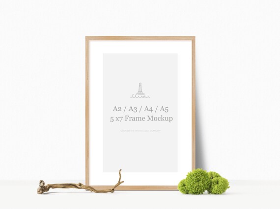 Download A4 Wooden Frame Mockup Frame Psd Mockup Frame Poster Etsy PSD Mockup Templates